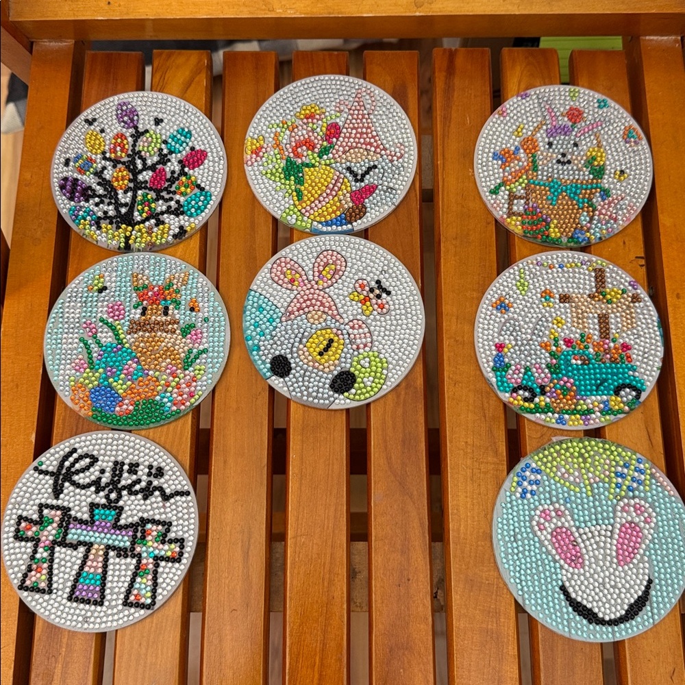 Vibrant Beaded Coaster Set